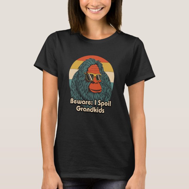 Beware I Spoil Grandkids Grandpa Humor Grandfather T-Shirt (Front)