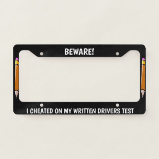 BEWARE! License Plate Frame