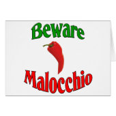 Beware Malocchio (Evil Eye) (Front Horizontal)