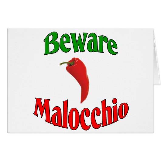 Beware Malocchio (Evil Eye) Cards (Front Horizontal)