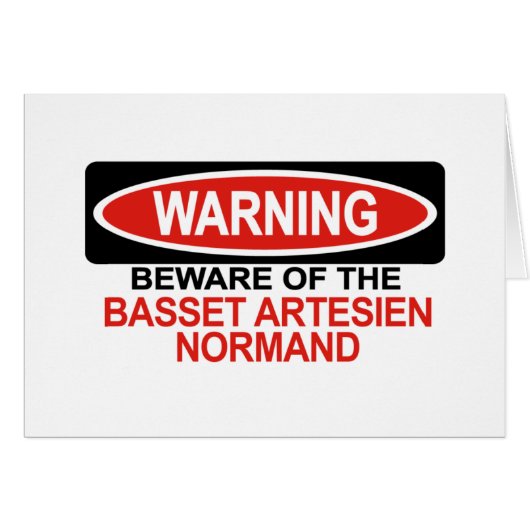 Beware Of Basset Artesien Normand Cards (Front Horizontal)