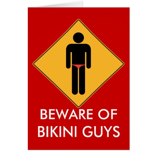 Beware of Bikini Guys Cards (Front)