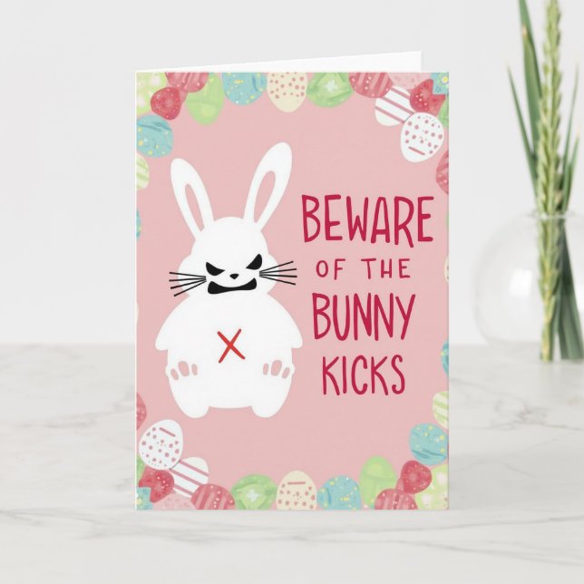 Beware Of Bunny Kicks Art Card (Front)