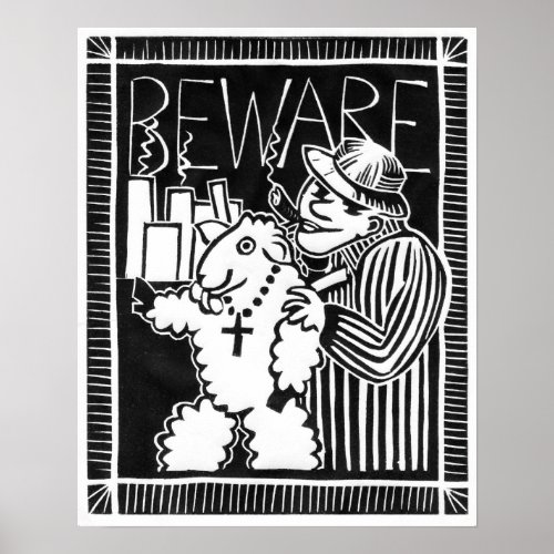 Beware of Capitalists in Sheeps Clothing Protest Poster