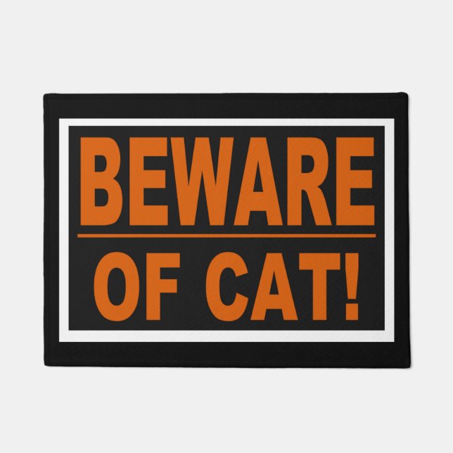 Beware of Cat! doormat (Front)