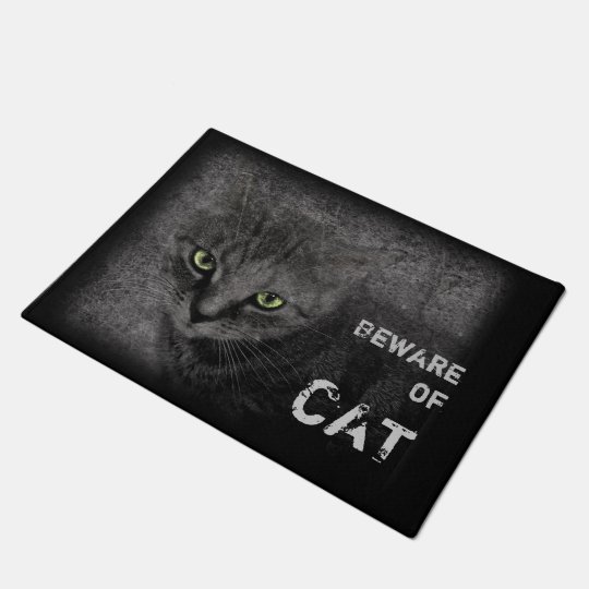 Beware Of Cat Doormat