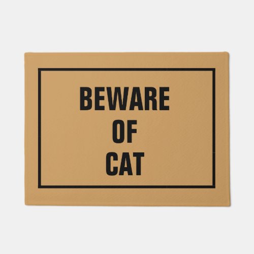 beware of cat doormat