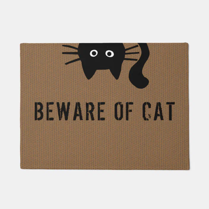 Funny Animal Kitten Beware Crazy Cat Lady Rectangular Wooden Chopping Board