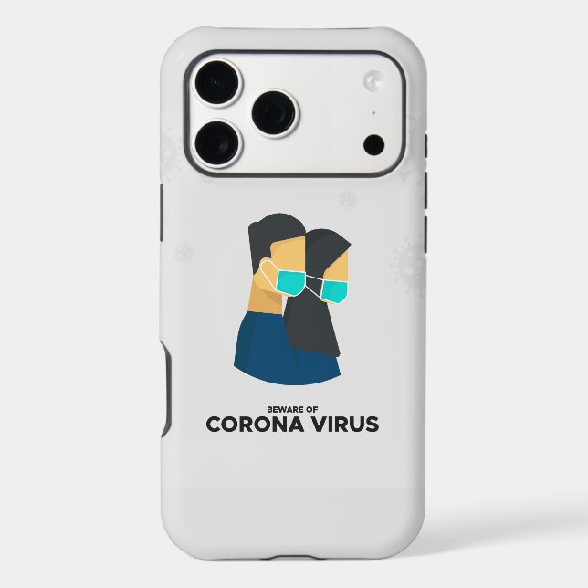 Beware of coronavirus iphone case (Back)