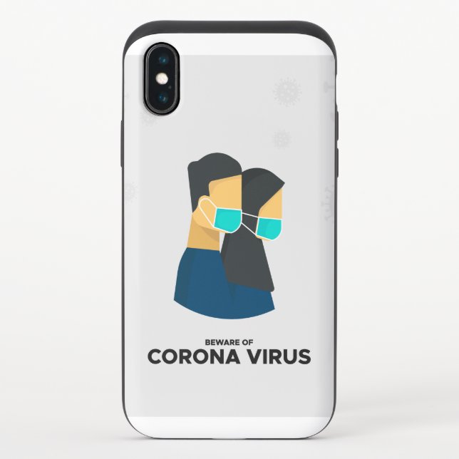 Beware of coronavirus iphone case (Back)