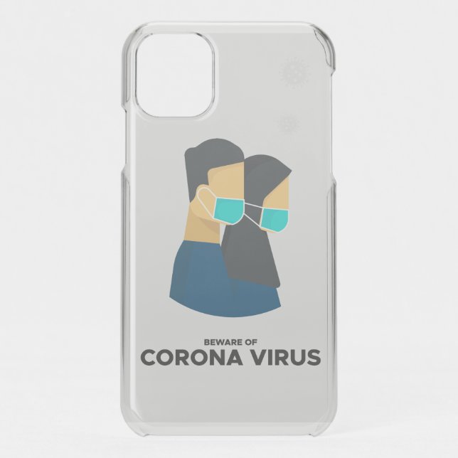 beware of coronavirus iphone case (Back)