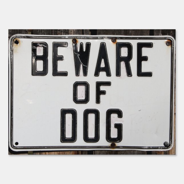BEWARE OF DOG 2 Sided Sign (Back)