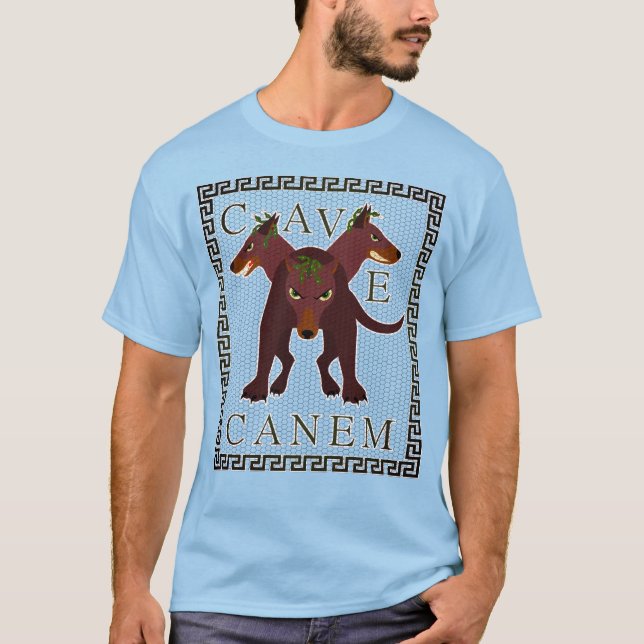 Beware of Dog "Cave Canem" Greco-Roman Image T-Shirt (Front)