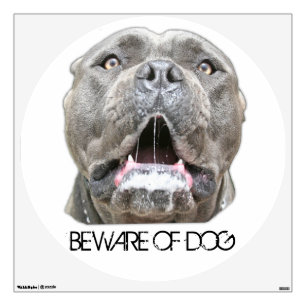 Beware of Dog Decal - Snarling Dog