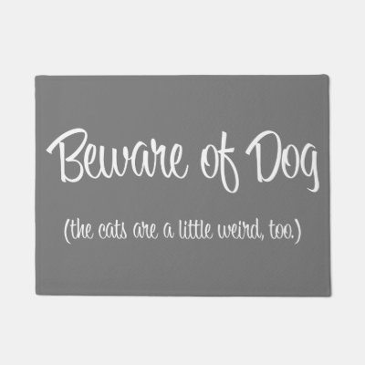 Beware Of Dog Name Photo Doormat