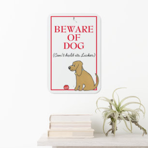 Beware of Dog Funny Home Decor Humorous Pet Metal Sign