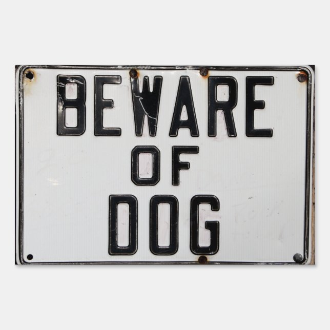BEWARE OF DOG Lawn Sign (Front)