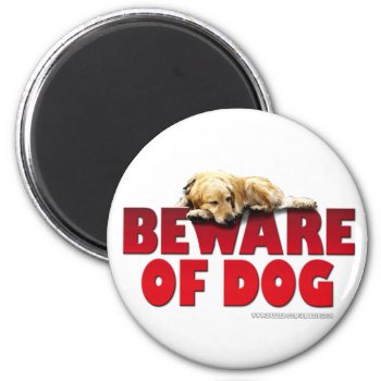 Beware Of Dog... Magnet by AmazingSox at Zazzle