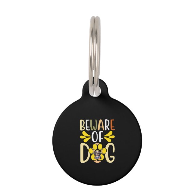 Beware Of Dog Pet ID Tag (Front)