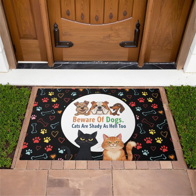 Beware of Dog & The Cat is Shady as Hell Too Doormat (Outdoor)