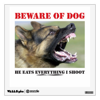 Beware Of Dog Wall Sticker