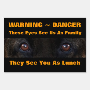 Beware of Dog WARNING Yard Sign
