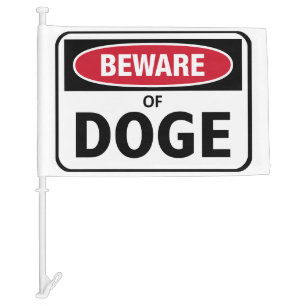 Beware of Doge Car Flag