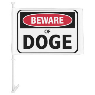 Beware of Doge Car Flag