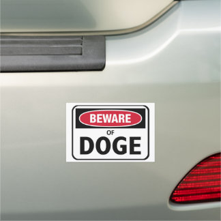 Beware of Doge Car Magnet