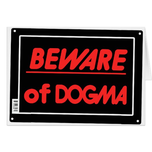 Beware of Dogma Atheist Cards (Front Horizontal)
