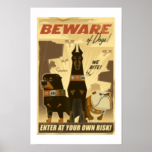 Beware of Dogs Poster _ Disney Pixar UP