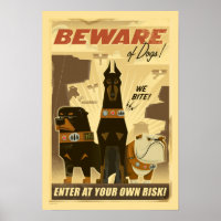 Beware of Dogs! Poster - Disney Pixar UP!