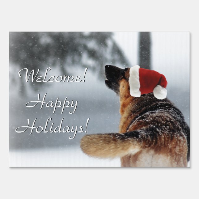 Beware of German Shepherd Humorous Yard Sign (Front)