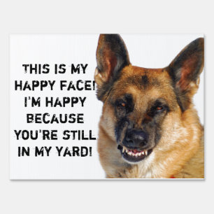 Beware of German Shepherd Humorous Yard Sign