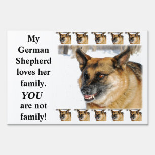 Beware of German Shepherd Humorous Yard Sign