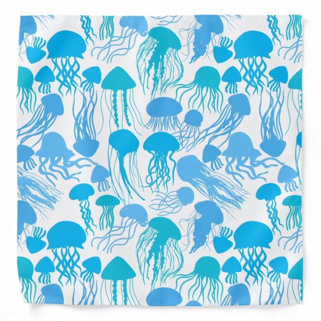 Beware of Jellyfish. L Blue.b No BG Bandana (Front)