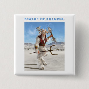Beware of Krampus! Button