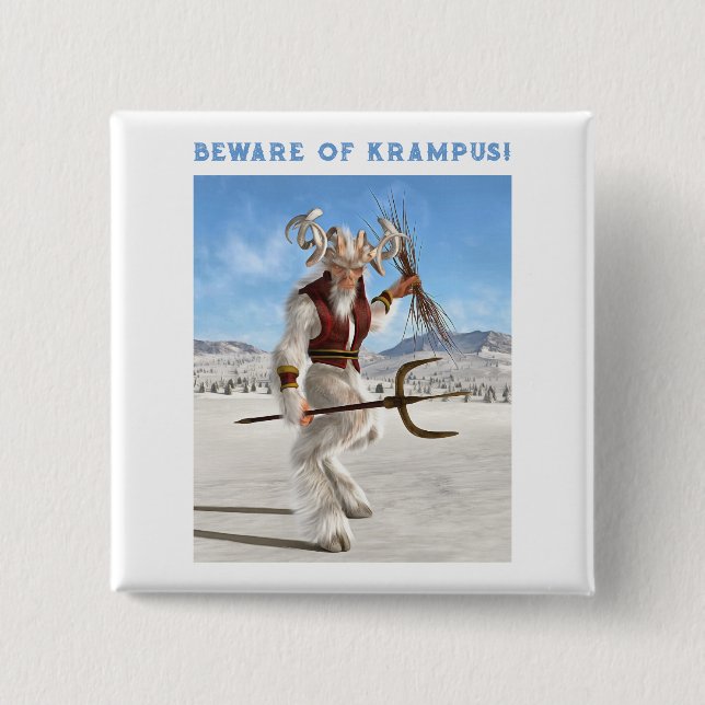 Beware of Krampus! Button (Front)