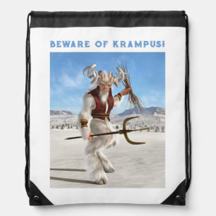 Beware of Krampus! Drawstring Bag