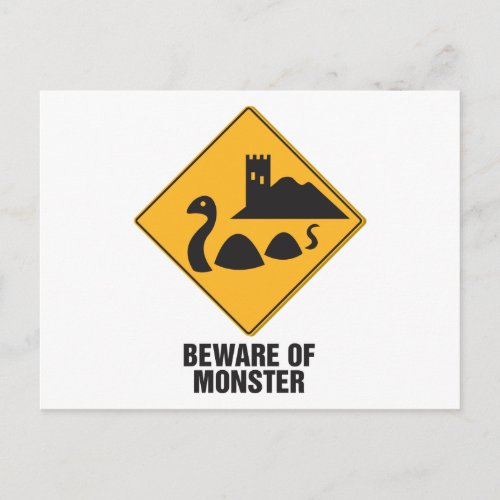 Beware Of Loch Ness Monster Postcard