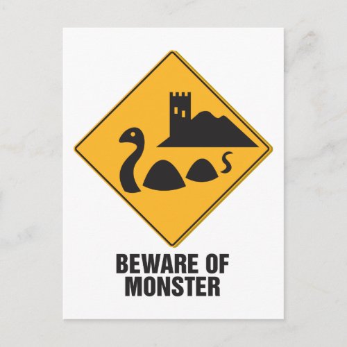 Beware Of Loch Ness Monster Postcard