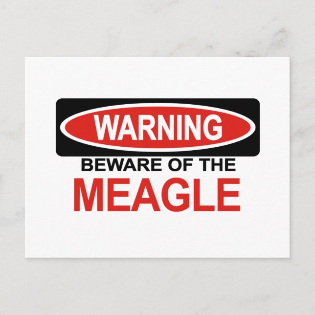 Beware Of Meagle Postcard (Front)