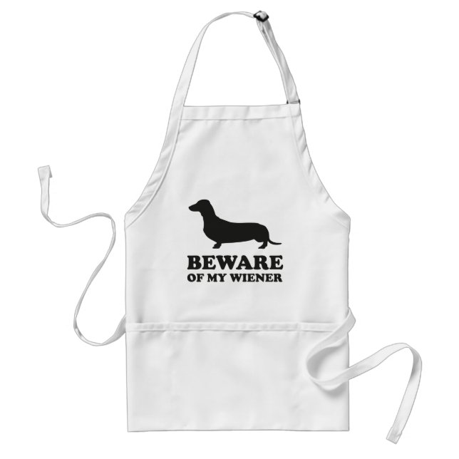 Beware Of My Wiener Adult Apron (Front)
