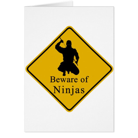 Beware of Ninjas Cards (Front)