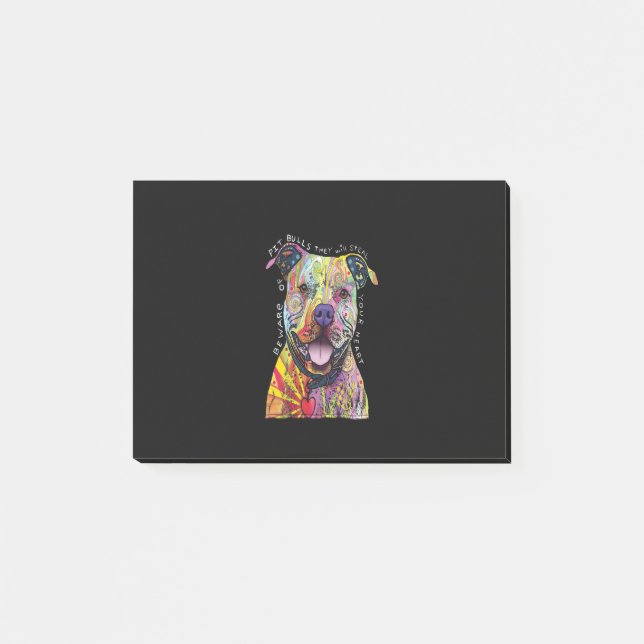 beware of Pitbull dogs they will steal your heart. Post-it Notes (Front)