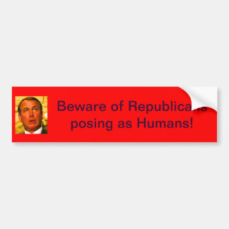 Beware of Republicans Bumper Sticker