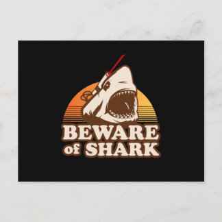 Beware of Sharks with Frickin' Laser Beams Postcard