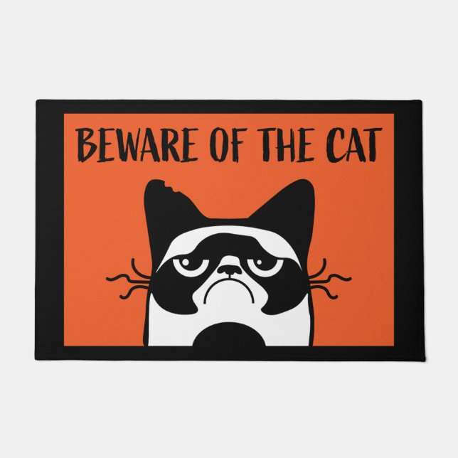 BEWARE OF THE CAT DOORMAT (Front)