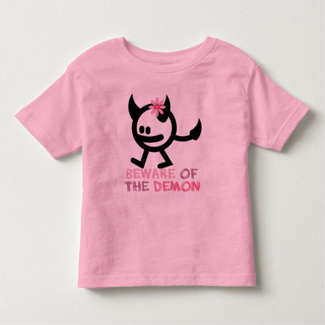 beware of the demon toddler t-shirt (Front)
