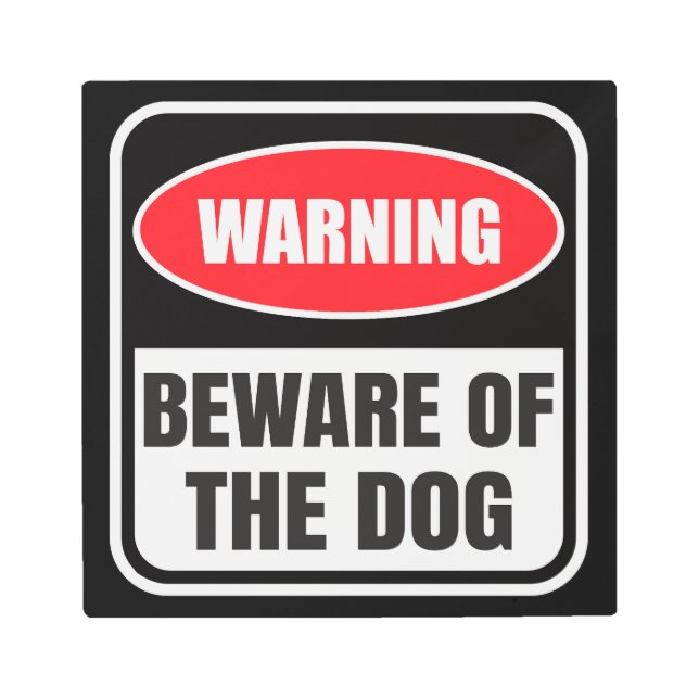 Beware of the Dog Warning Metal Print (Front)